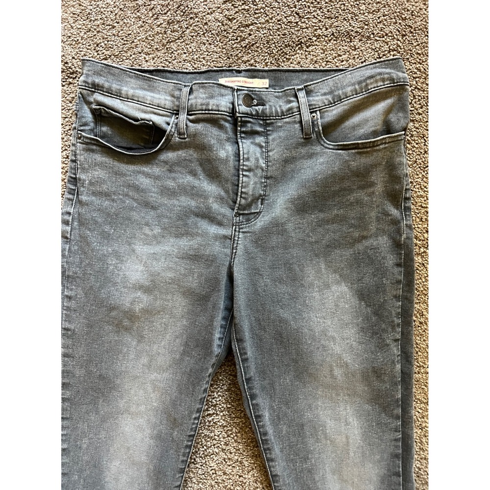 Levi's‎ 314 Shaping Straight Gray Wash Denim Jeans Casual Everyday Size 32 - Picture 7 of 10